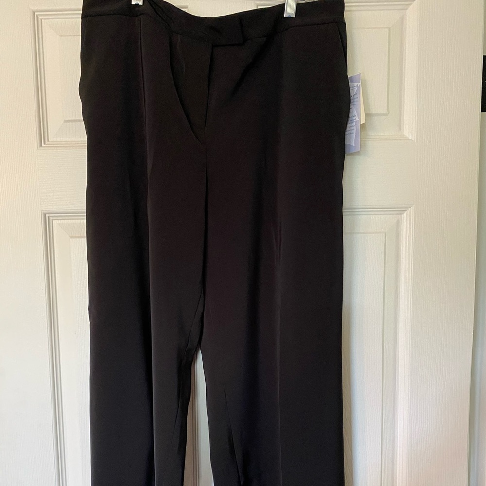 Coldwater Creek Black, Wide Leg Microfiber Pant
